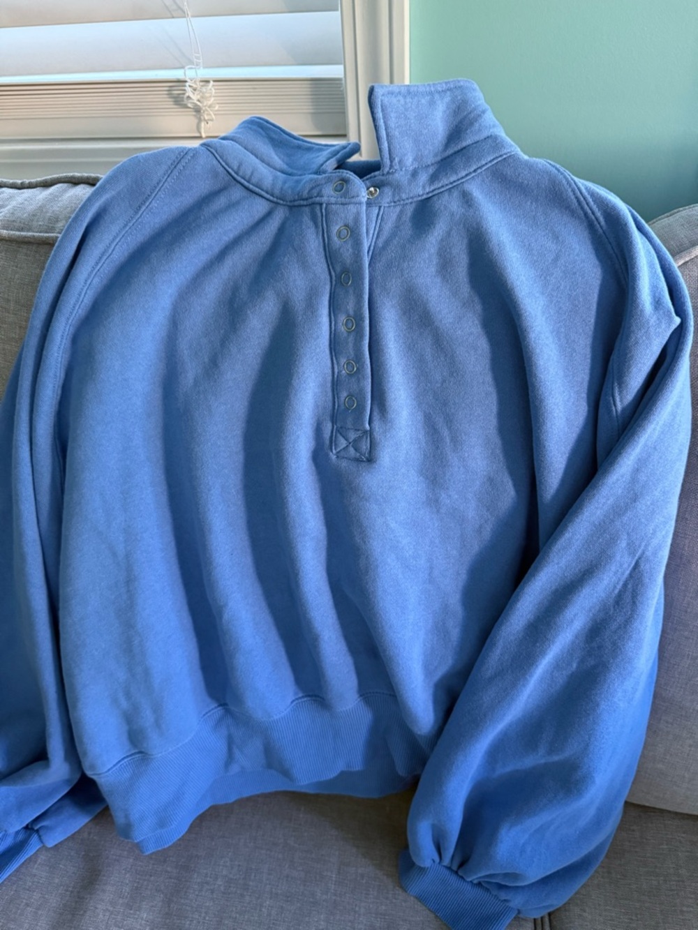 Simply Southern Blue Snap-Front Pullover